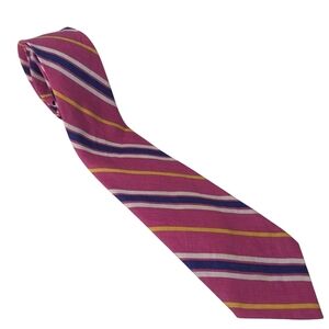 Lauren Ralph Lauren Pink and Yellow Linen Tie